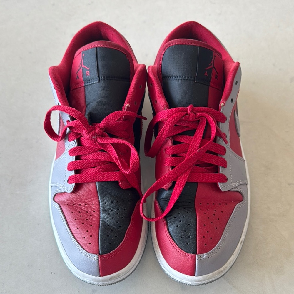 Air Jordan Red and Gray Sneakers